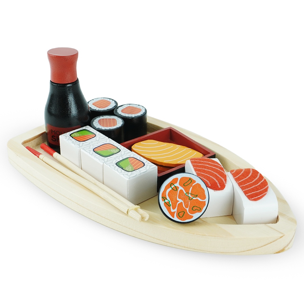 Kit Sushi Brinquedo em Madeira em Oferta na Shopee