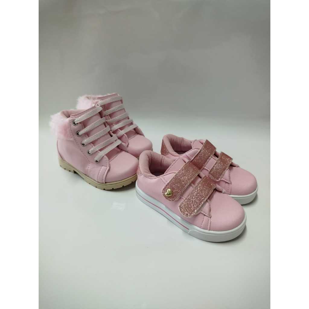 Kit 2 Pares Calçado Infantil Menina Confortável Antiderrapante Outono e Inverno Volta as Aulas em Oferta na Shopee