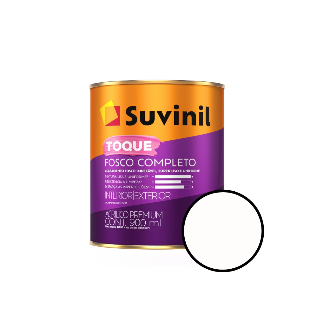 Tinta Acrílica Fosco 900ml Branco Neve Premium Toque Fosco Completo Parede Suvinil Antigo Fosco Completo em Oferta na Shopee