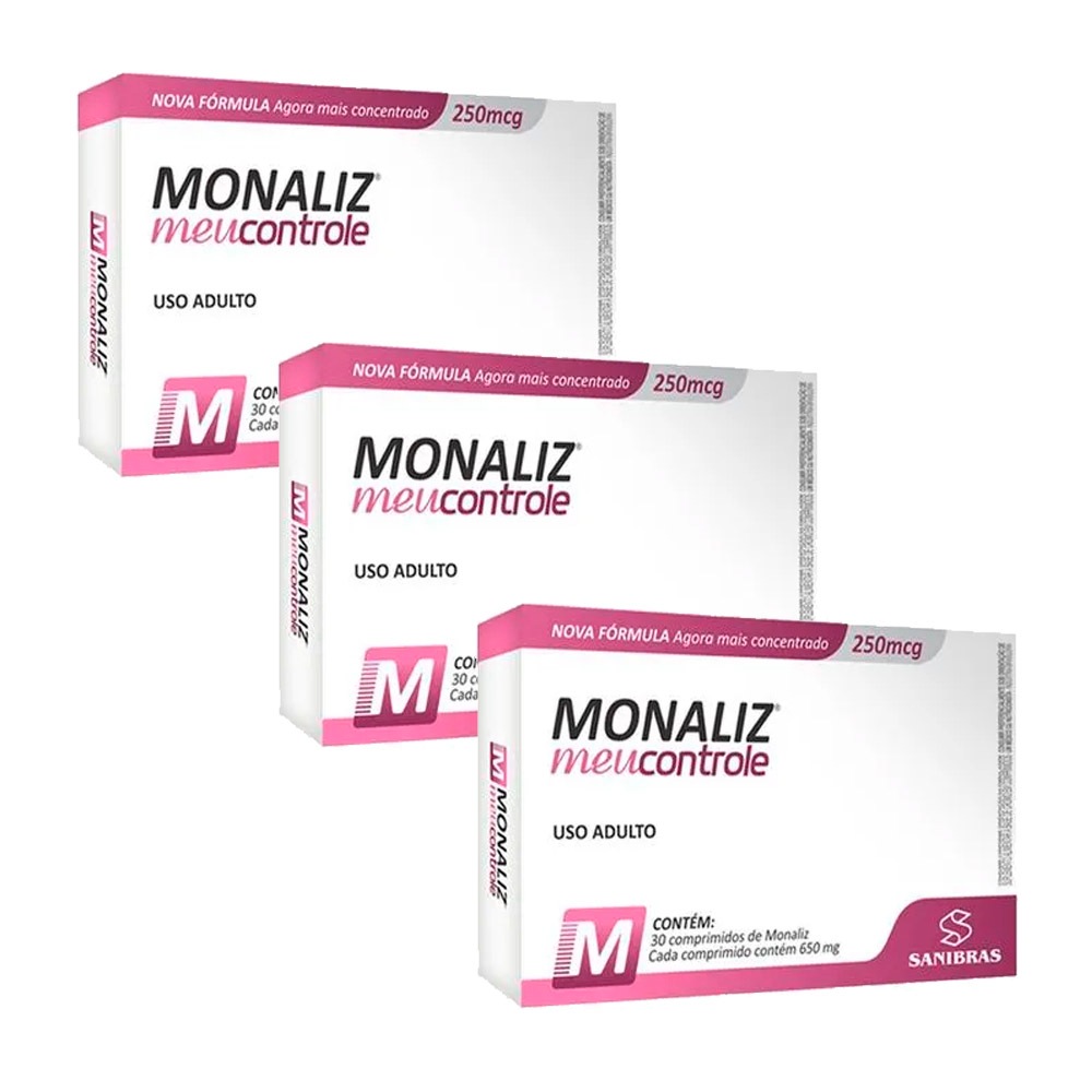 3x Monaliz Meu Controle - 30 Comprimidos Cada - Power Supplements