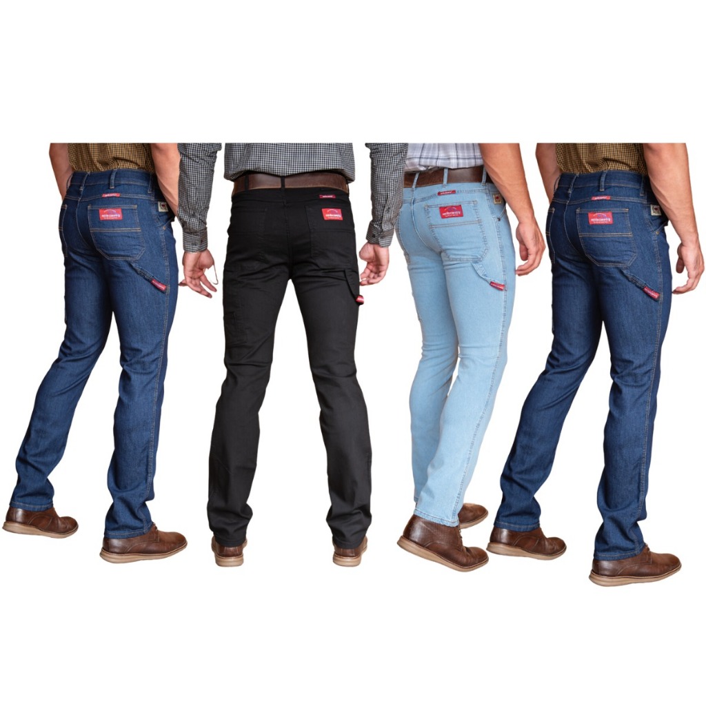 Kit com 4 Calças Jeans Masculina Carpinteiro Estilo Country Ref: 1149