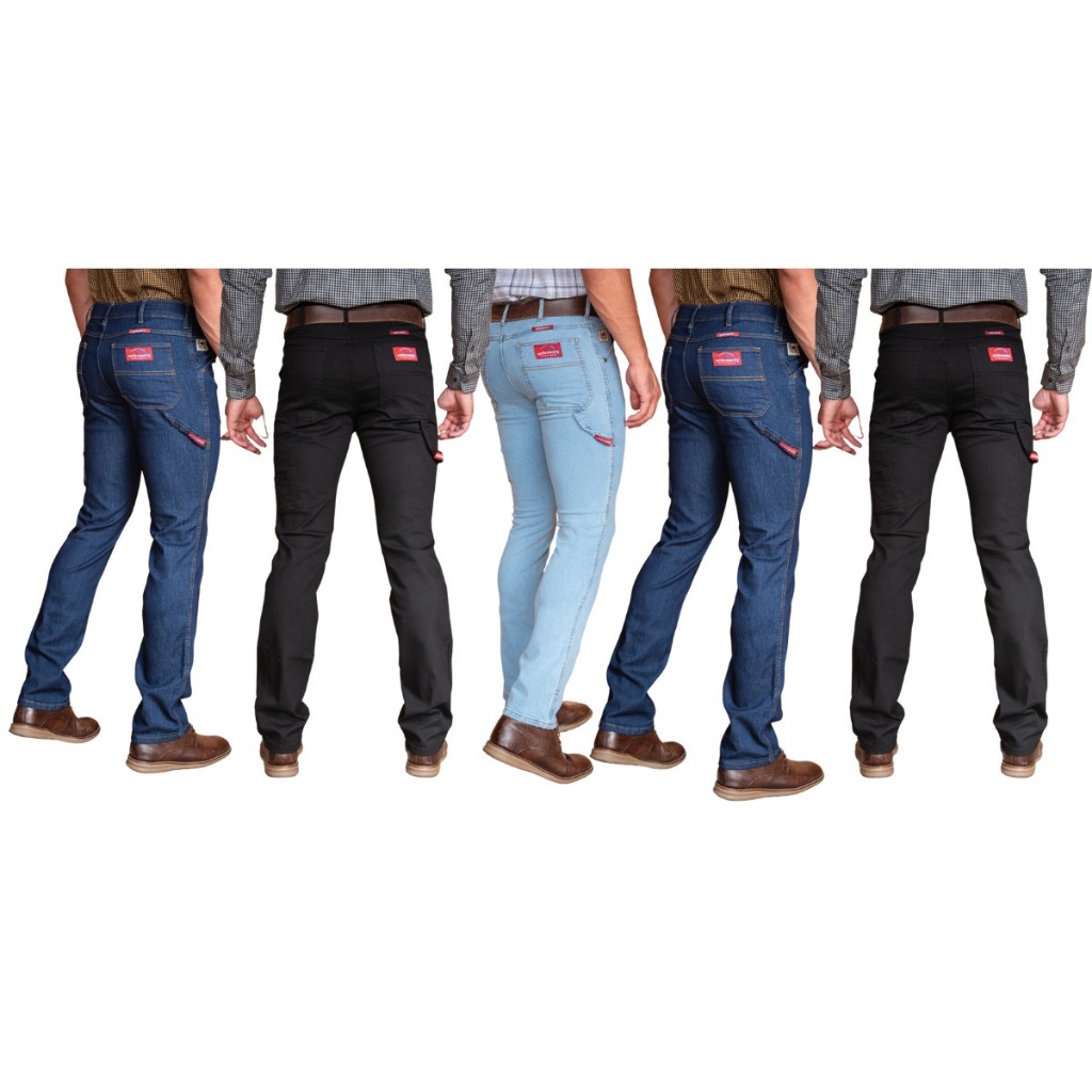 Kit com 5 Calças Jeans Masculina Carpinteiro Estilo Country Ref: 1149