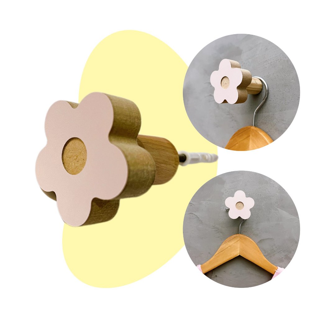 1 Gancho de parede flor infantil decoração baby 1Flbb15c em Oferta na Shopee