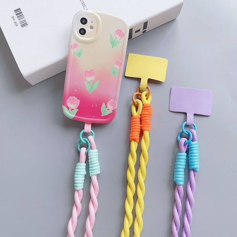 Cordão para Celular e Kindle Uso Transversal Colorida Nylon | Estilo Ins Luxo | Promoção