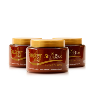 3 Pomadas Modeladora Fixadora Shine Blue 180g em Oferta na Shopee