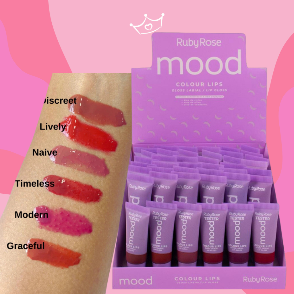Lip Gloss Colour Lips Mood - Ruby Rose