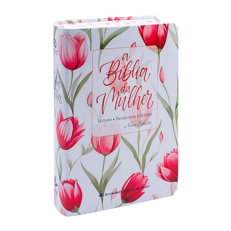 A Bíblia da Mulher | Portátil | NAA | Capa Tulipa Vermelha