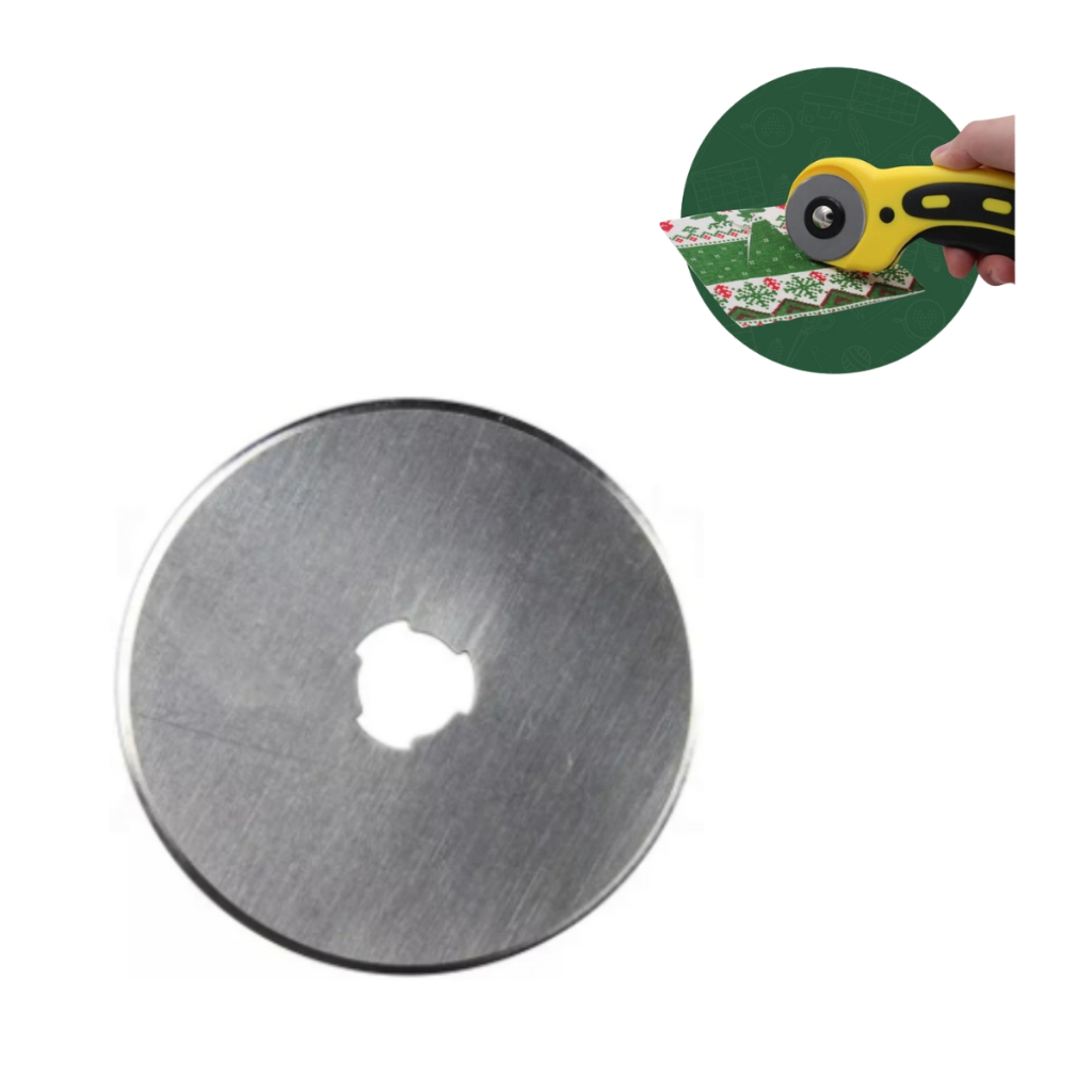 Lâmina Refil Aço Para Cortador Circular Disco 45mm Tecidos Ferramenta Artesanato Costura Ferramenta