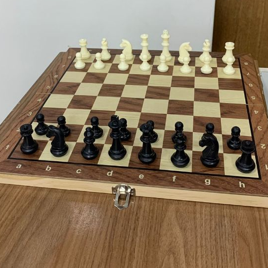 Jogo De Tabuleiro Dobrável 3 em 1 Xadrez, Dama e Gamão Magnético de Madeira com 2 Dados