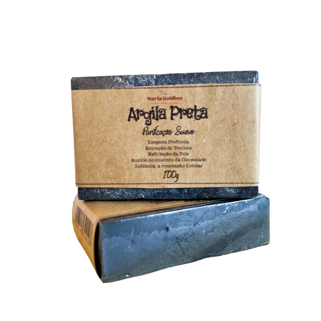 Sabonete de Argila Preta Rejuvenescedor,Detox,Skin Care Cravos Artesanal
