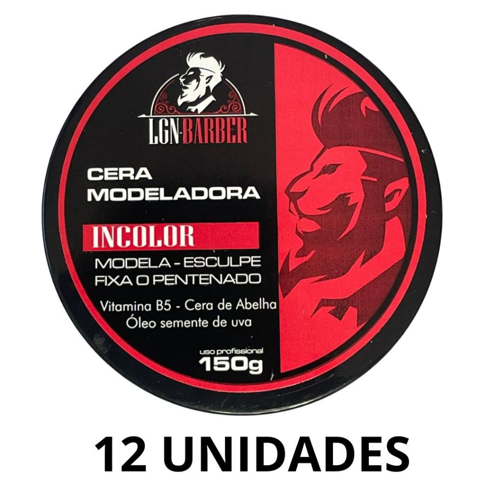 12Un Cera consistente capilar modeladora Incolor 150g - LGN Barber em Oferta na Shopee