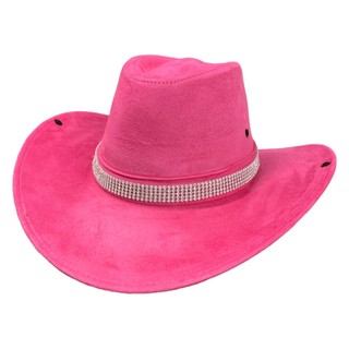 Chapéu Camurça Cowboy Rodeio Ana Castela Faixa Brilho  Strass Cristal