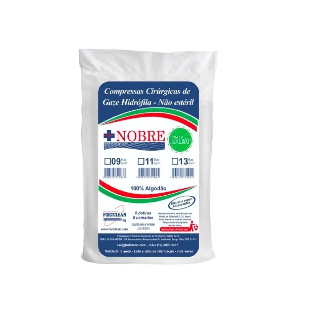 Compressa De Gaze 13 Fios Não estéril com 240 gramas em Oferta na Shopee