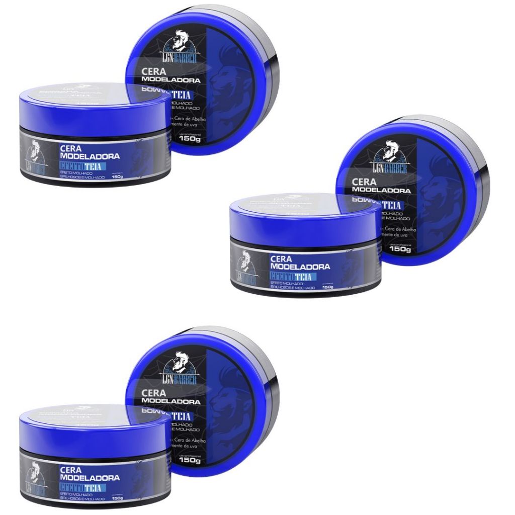 3 Cera de pentear Efeito Teia 150g - LGN Barber