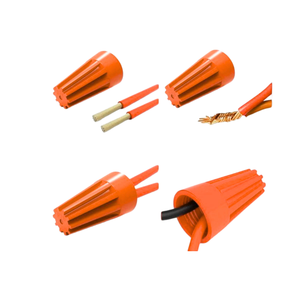Detalhes do 100X Emenda de Fios Conector Torção Laranja Sp3 1,5mm A 6mm (Pacote c/ 100pçs)
