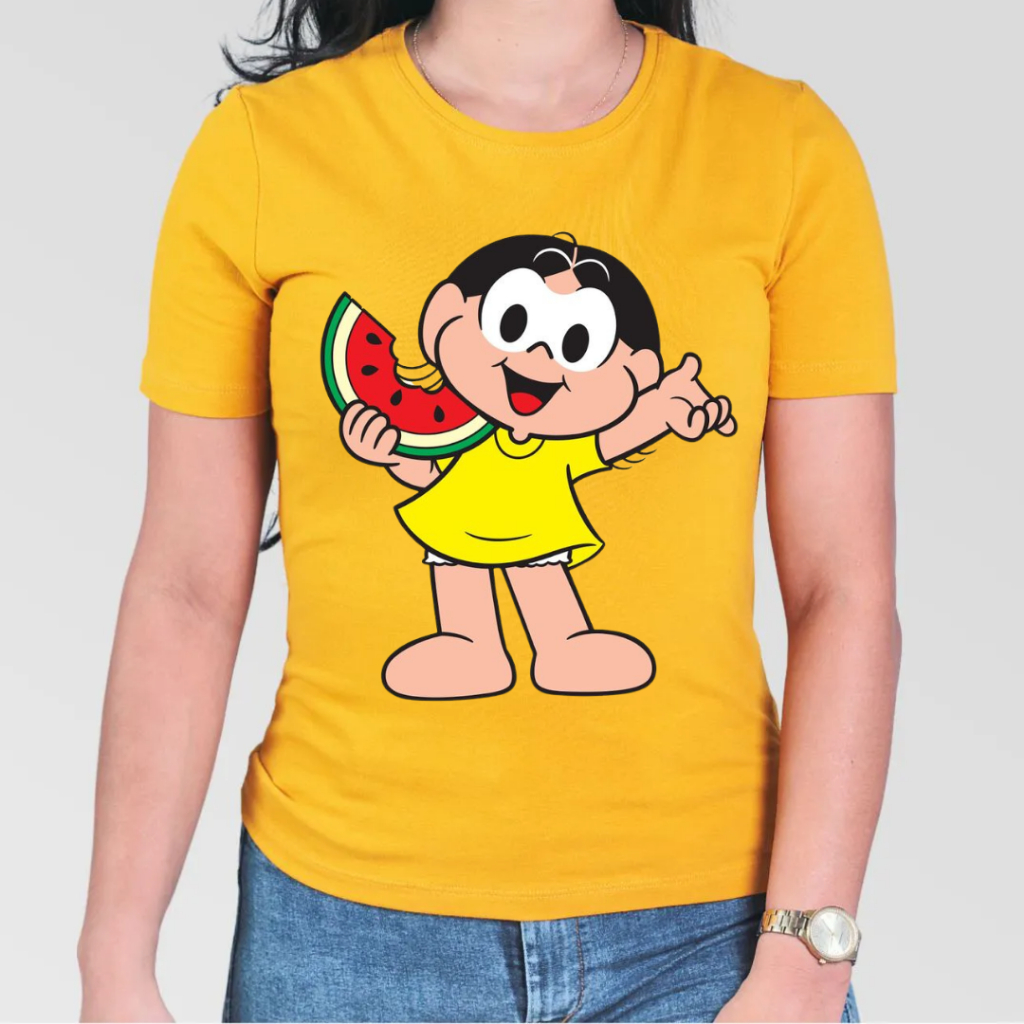 Camiseta Adulto e infantil Personagens turma da monica 100% algodão em Oferta na Shopee