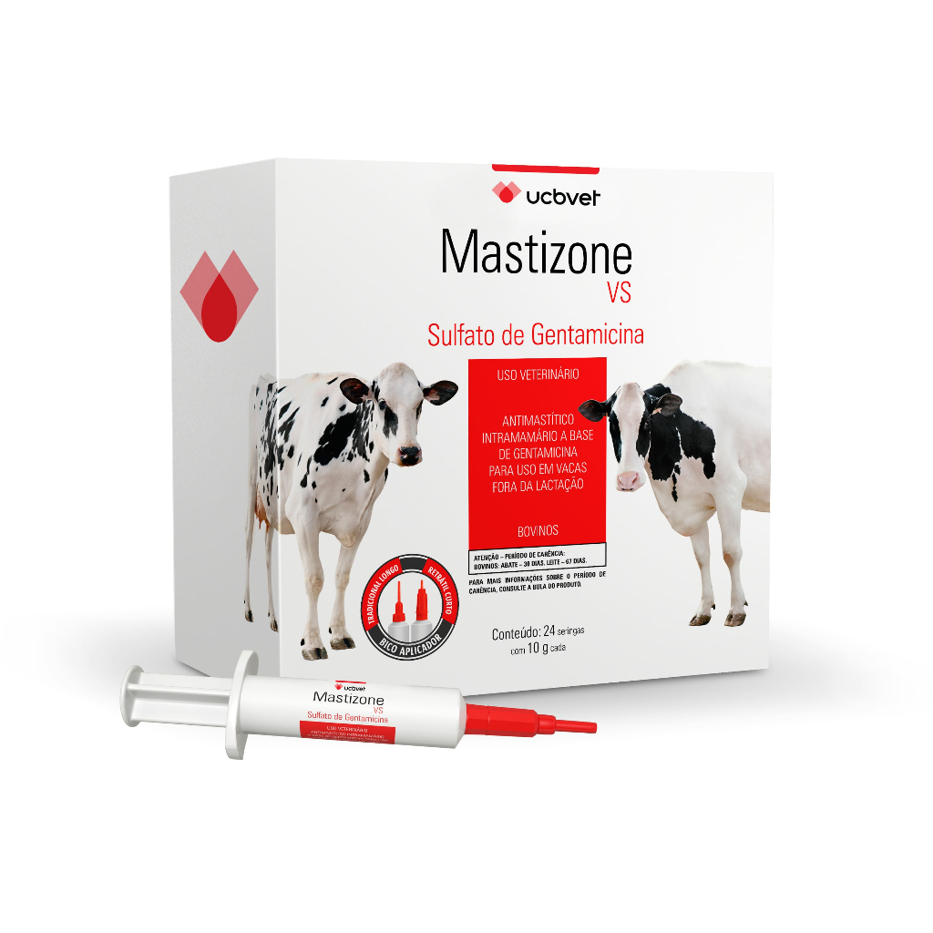 Mastizone VS (Vaca Seca) 10g Tratamento Prevenção de Mastite em Vacas Ucbvet