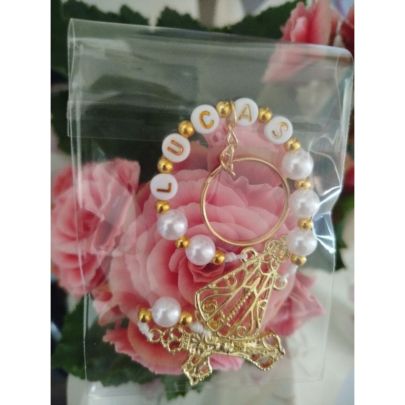 lembrancinha mini terço chaveiro personalizado, kit com 10, 15, 20 ou 30 unidades, lembrancinha batizado, eucaristia...