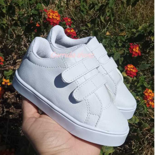 Tênis calce fácil branco Velcro em Oferta na Shopee