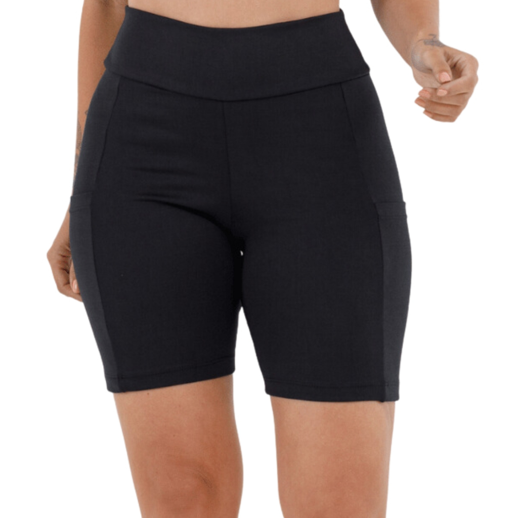Bermuda Fitness Co Ort Roupa de Academia Feminina Short Bolso Nas Laterais Azul Marinho 3038.s2 — R$ 46,90 em Shopee
