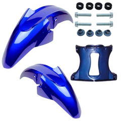 Paralama Dianteiro Com Suporte Cg Titan 150/160/Fan Start 2014 A 2023 Azul