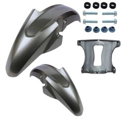 Paralama Dianteiro Com Suporte Cg Titan 150/160/Fan Start 2014 A 2023 Cinza