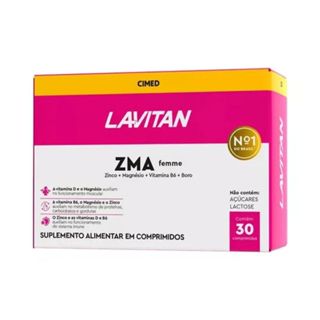 Suplemento Alimentar Lavitan ZMA Femme 30 Comprimidos em Oferta na Shopee