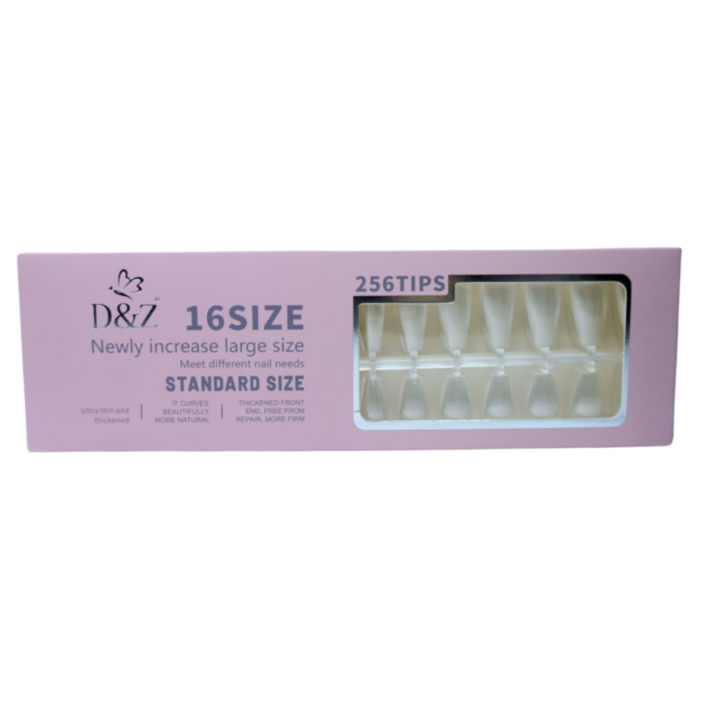 Unha Postiça Bailarina Soft Gel D&Z 256 Unidades Transparente