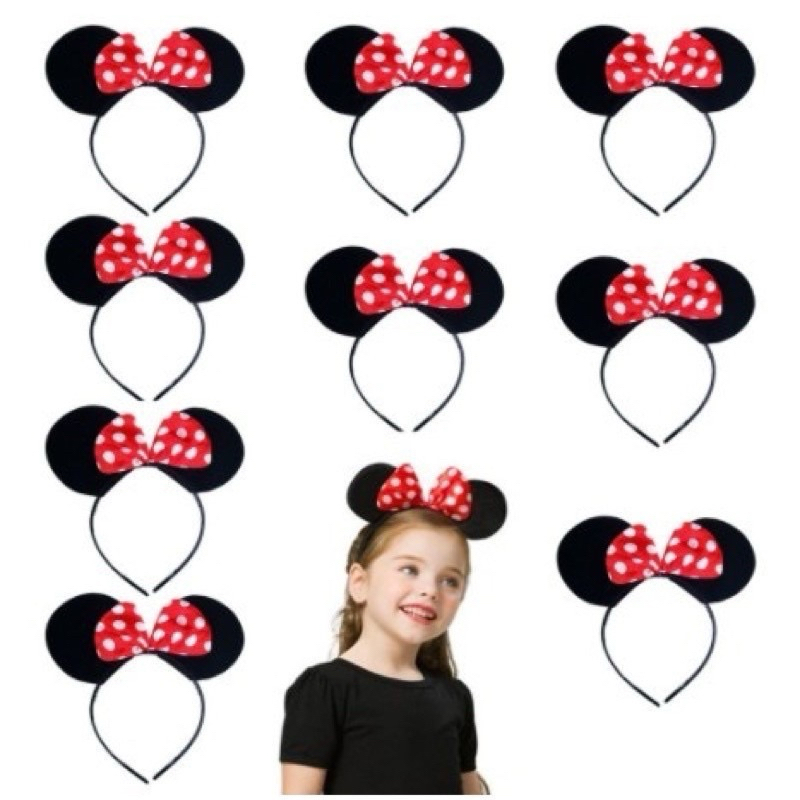 15 unidades Tiaras Orelhinha Arco Da Minnie festa aniversário em Oferta na Shopee