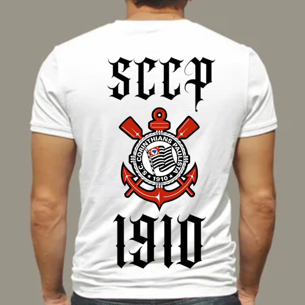 Camiseta do Corinthians - SCCP 1910 - Camisa de Time - 100% poléster