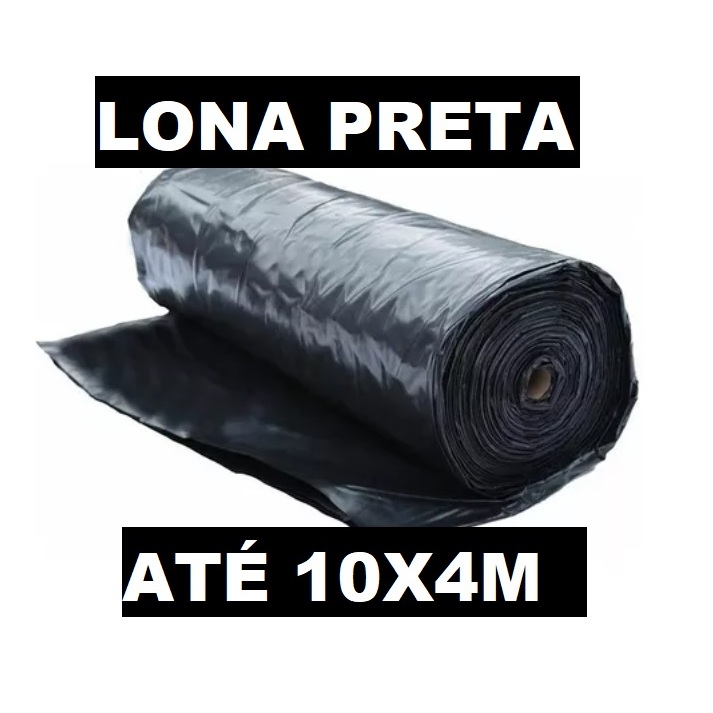 ATÉ 10MX4M LONA PLASTICA PRETA PARA UTILIDADE EM GERAL - EMBALAGENS, OBRAS, PINTURA EM GERAL
