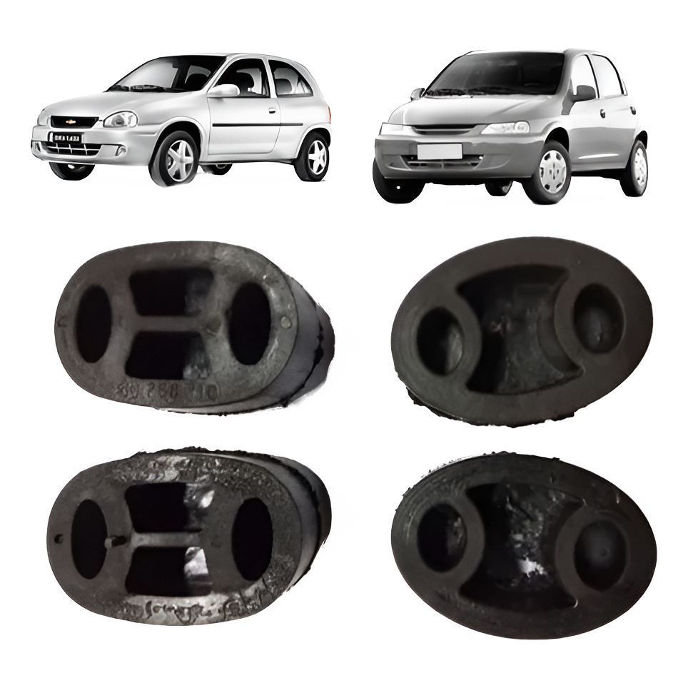 Borracha / Coxim Escapamento Corsa Celta Kit C/ 4pç