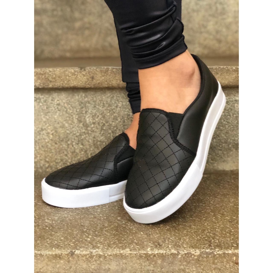 Sapatênis Tênis Feminino  Iate Slip On Casual Confortável