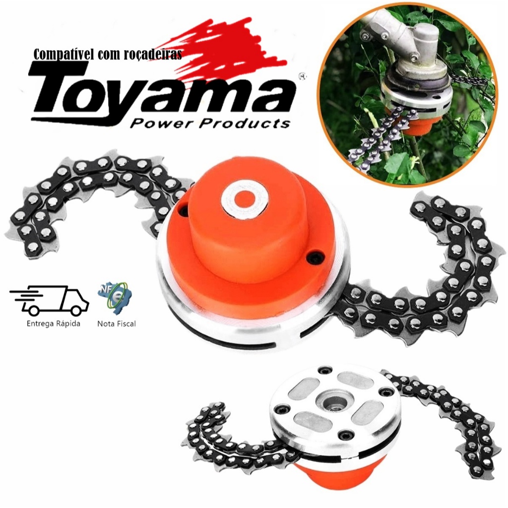 Carretel Corrente Trimmer Roçadeira P/ Roçadeira Toyama Tbc 26 - Tbc 33 - Tbc 43 - Tbc 52 - Tbc 63