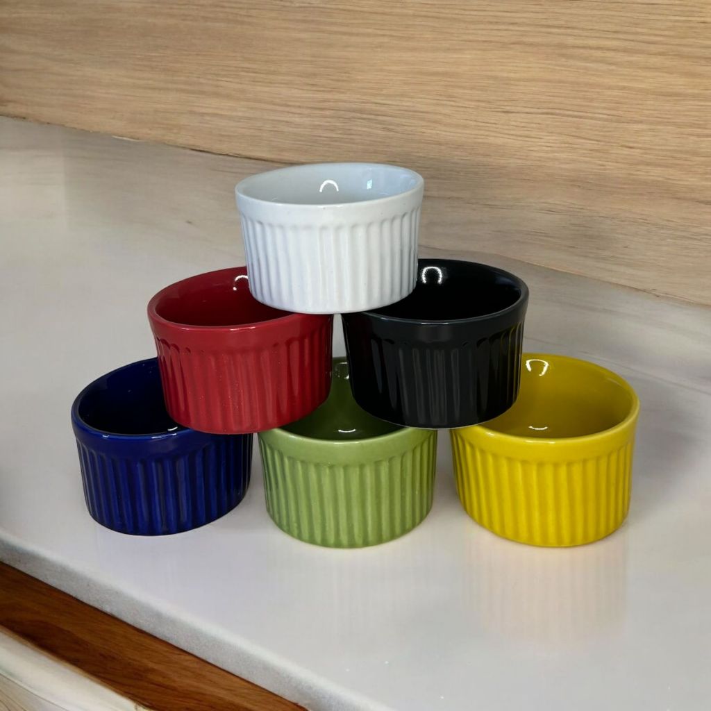 Kit 3 Ramekim Cumbuca 150 ML Porcelana Mesa Posta Porta Molhos