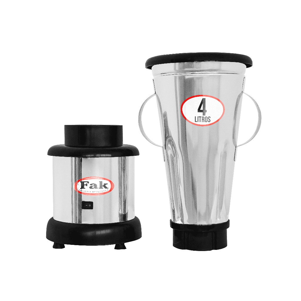 Liquidificador Baixa Rotação Profissional 4 Ltrs 800w Inox