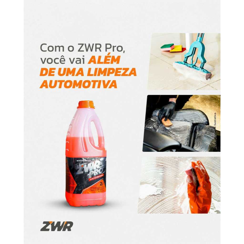 Shampoo Detergente Zwr Pro Limpeza Multiuso 2 Litros