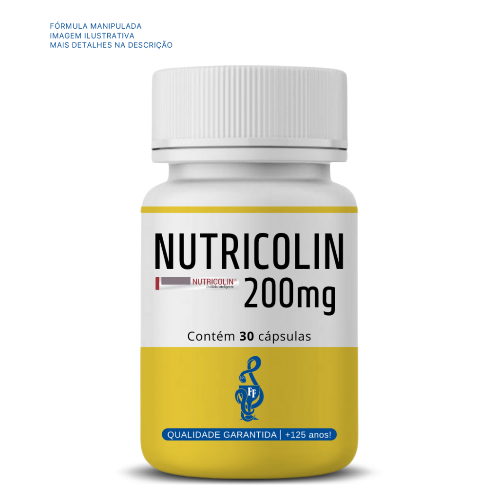 Nutricolin 200mg 30 CPS - Silício Orgânico, com selo de autenticidade - ( Vitamina para Crescer Cabelo )