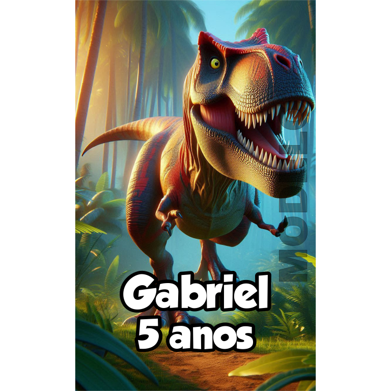 15 Adesivos Tubete Dinossauro Jurassic Park - Etiqueta - Rótulo Personalizado