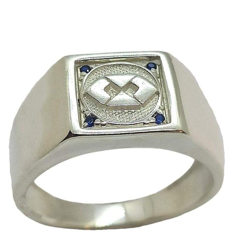 Anel Masculino de Prata 950 Chapinha Administração