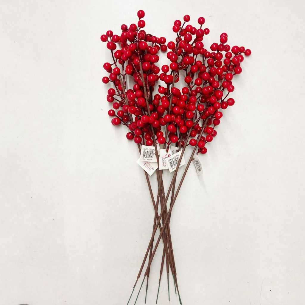 artificiais de natal bagas vermelhas bolhas pick natalino 57CM decorações