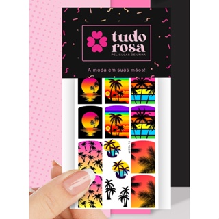 14 peliculas de unha COQUEIRO PRAIA SOL mista 12 em Oferta na Shopee