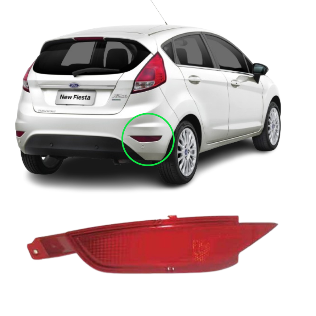 Refletor Lanterna Para-Choque Traseiro New Fiesta após 2013 Olho de Gato