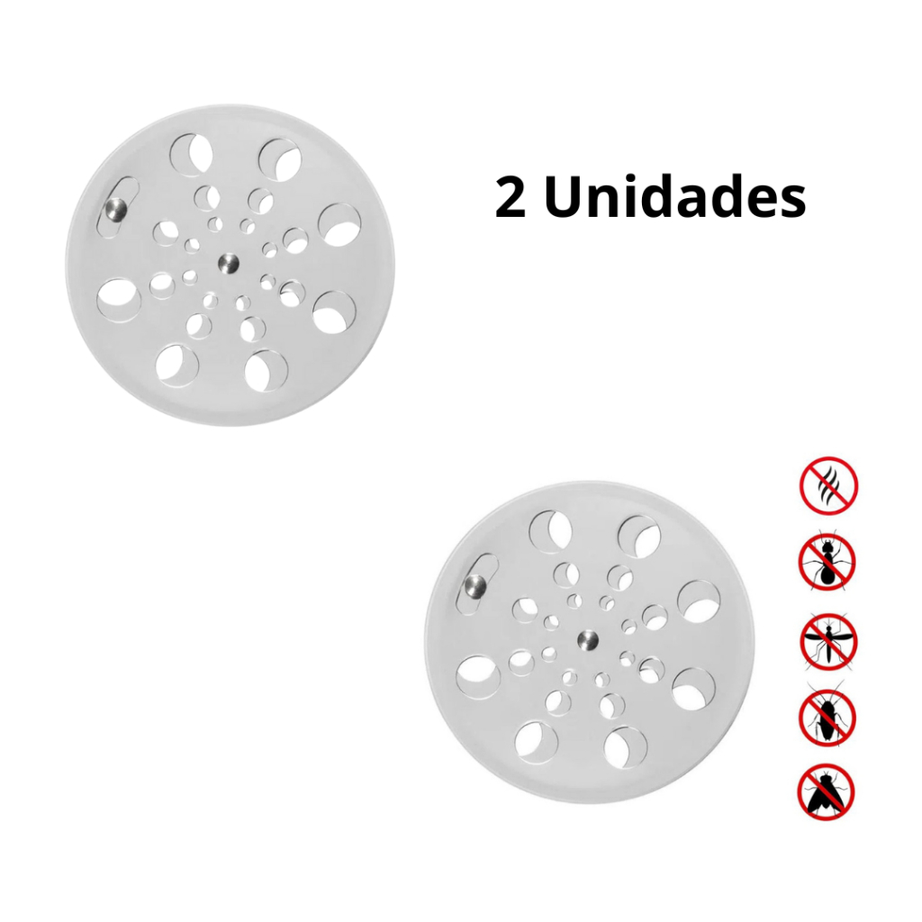 KIT 2 Tampa Ralo Grelha Inox Redondo 10x10 Abre e Fecha Rotativo em Oferta na Shopee