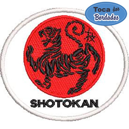 Patch Bordado Karate Shotokan 7,5x8,5 cm Cód.4118