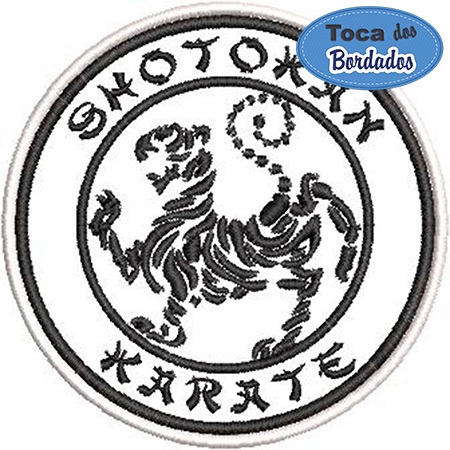 Patch Bordado Karate Shotokan 8,5x8,5 cm Cód.4054