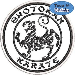 Patch Bordado Karate Shotokan 8,5x8,5 cm Cód.4054