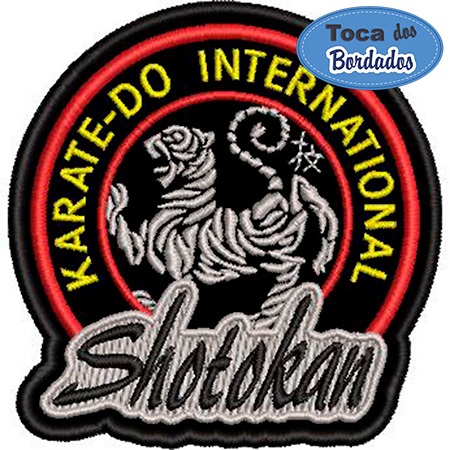 Patch Bordado Shotokan Karate-do Internacional 9x8,5 cm Cód.4125