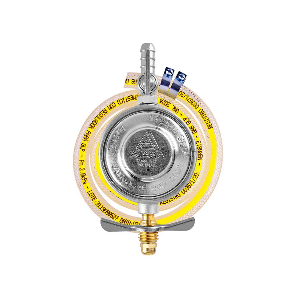 regulador de gas domestico 504/01 com mangueira 80cm alianca em Oferta na Shopee