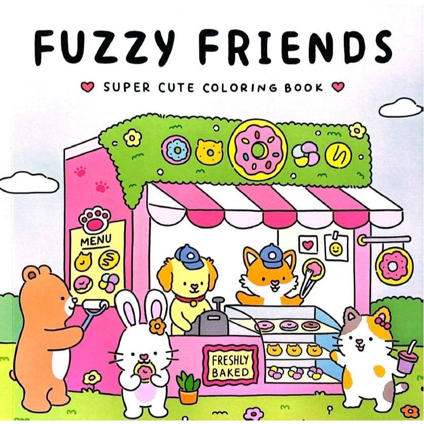 Kit 43 Desenhos Para Pintar E Colorir Fuzzy Friends! - 75g/180gFolha A4 Inteira! 1 Por Folha!